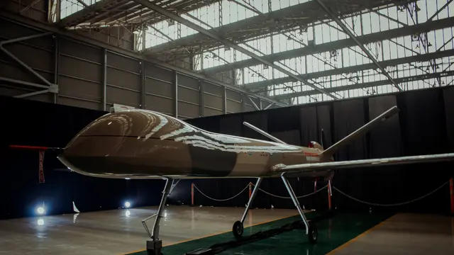 Drone jenis Medium Altitude Long Endurance (MALE) Elang Hitam ditargetkan akan mengudara Januari 2021. (Sumber foto: Dokumen PT Dirgantara Indonesia)