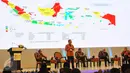 Suasana pembukaan Kompas 100 CEO Forum, Jakarata, Kamis (24/11). Forum tersebut membahas langkah-langkah konkret memantapkan iklim investasi untuk mendorong pertumbuhan ekonomi. (Liputan.com/Angga Yuniar)