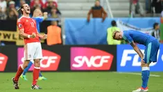 Hasil Euro 2016 antara Wales vs Slovakia di Stade de Bordeaux, Prancis berlangsung dengan luar biasa dan diakhiri dengan kemenangan 2-1 untuk Wales (11/6/2016). (AFP Photo/Nicolas Tucat)