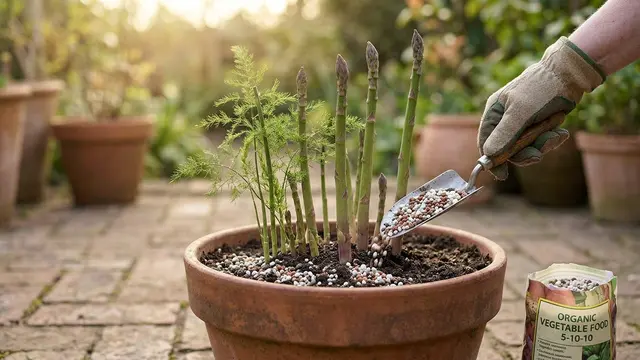 cara menanam asparagus di pot