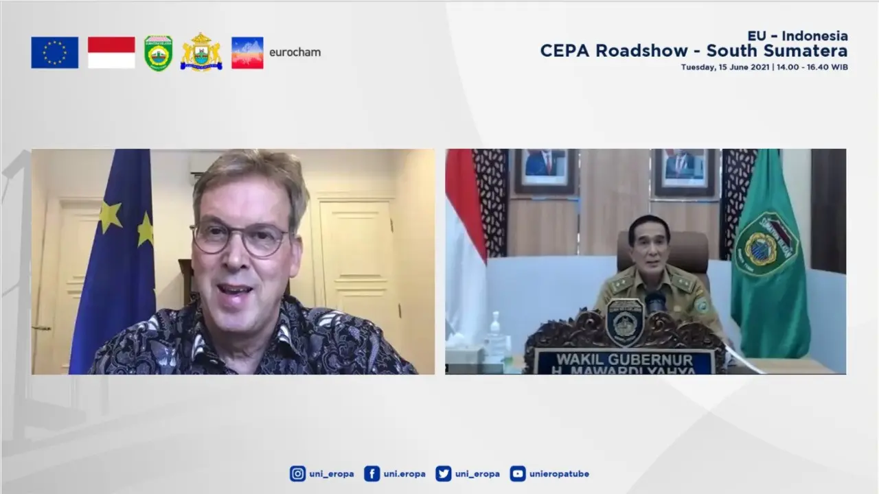 Konferensi Virtual EU-Indonesia CEPA di Sumatera Selatan