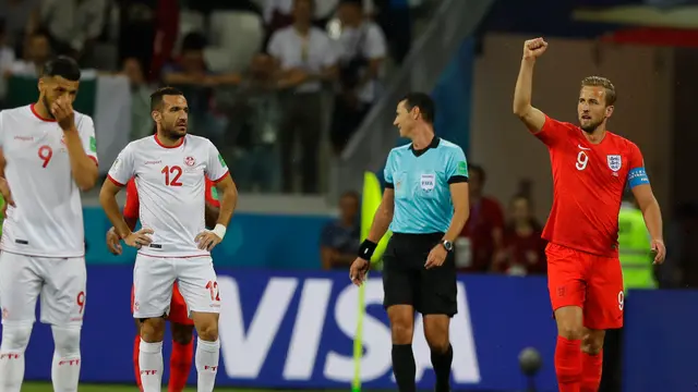 2 Gol Harry Kane Bawa Inggris Bungkam Tunisia