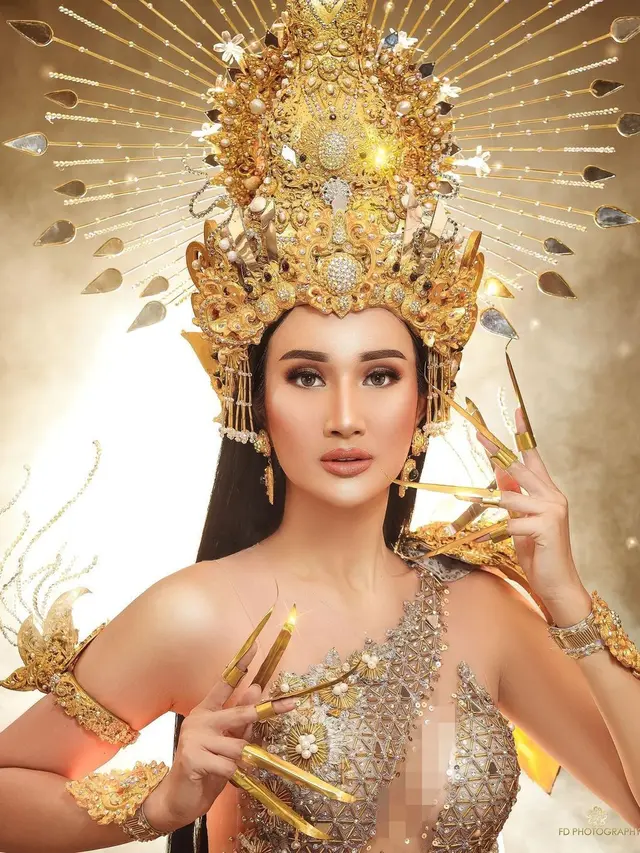 6 Pesona Bella Aprilia Pakai Kostum Nasional untuk Miss Intercontinental 2020, Menawan