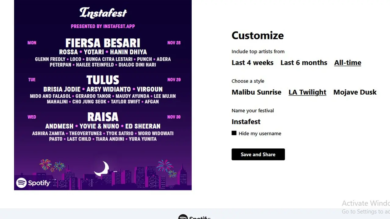 Spotify Instafest