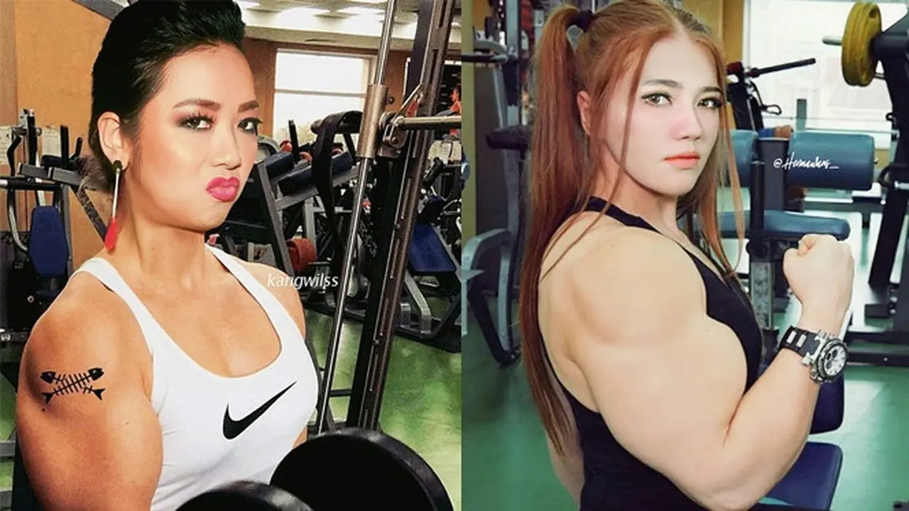 6 Editan Foto Seleb Cewek Bertubuh Kekar Ini Bikin Ketawa Geli