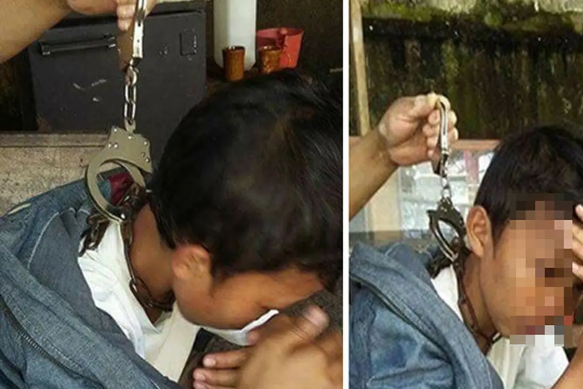 Anak Dirantai Orangtua Kanduungnya