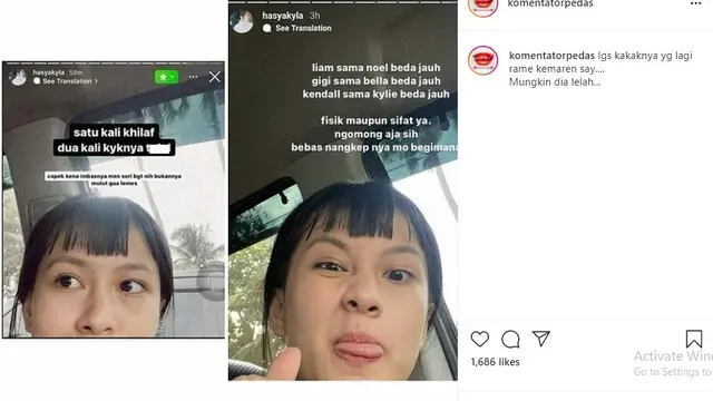 Hasyakyla, kakak Adhisty Zara (Foto: Instagram/@kementatorpedas)