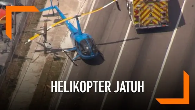 VIDEO: Helikopter Jatuh, Baling-Balingnya Tewaskan Penumpang Truk
