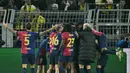 Tambahan tiga poin mendongkrak posisi Barcelona ke peringkat dua klasemen Liga Champions 2024/2025 dengan raihan 15 poin dari enam laga. (INA FASSBENDER/AFP)