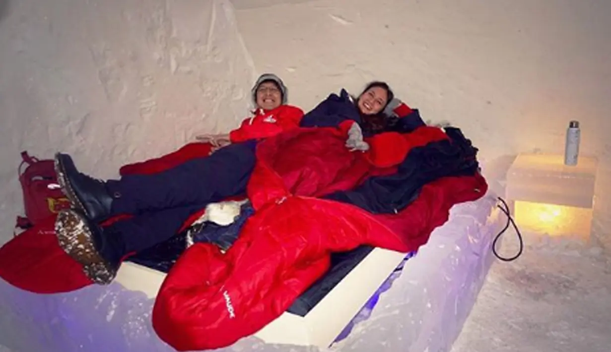 Travelling kebelehan dunia lain, Nadine dan Dimas bermalam di Artic Snowhotel, Finlandia.