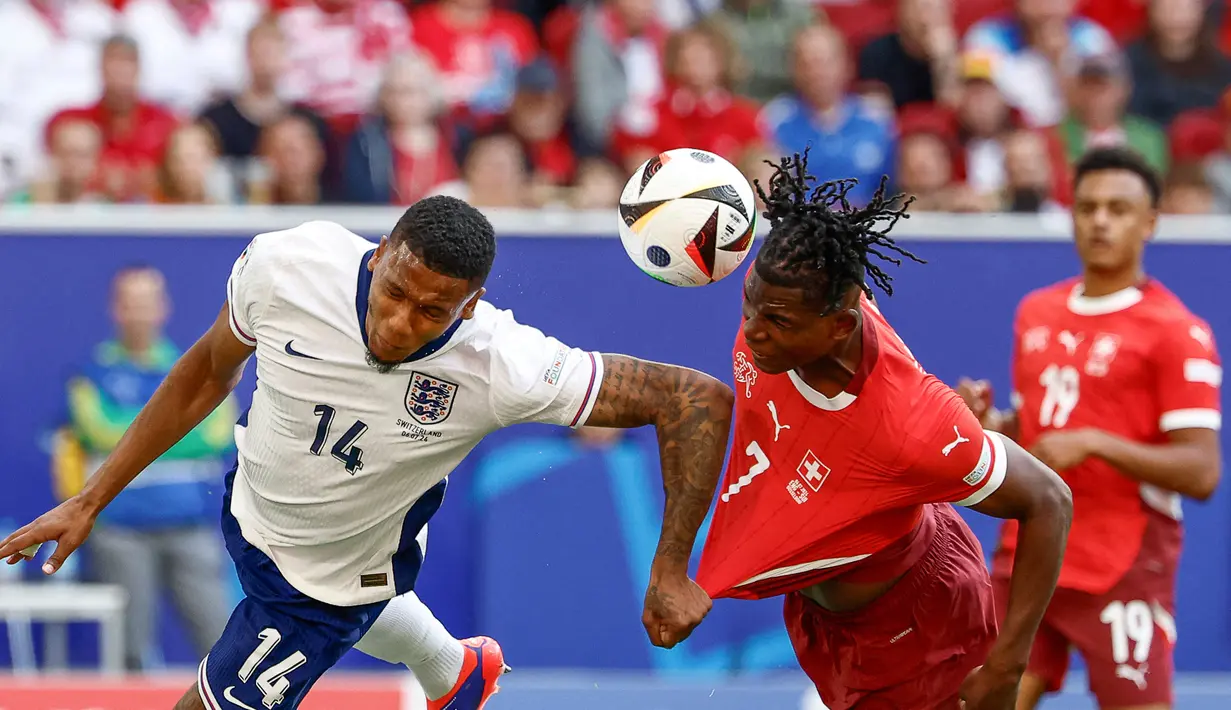 Pemenang laga perempat final Euro 2024 antara Inggris dan Swiss harus ditentukan lewat babak adu penalti. (KENZO TRIBOUILLARD/AFP)