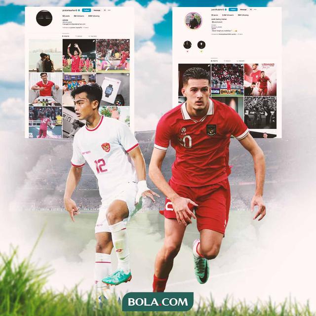 Ilustrasi - Pratama Arhan dan Justin Hubner, Timnas Indonesia dan Media Sosial