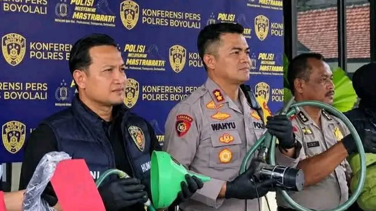 Polisi Bongkar Penyalahgunaan Pertalite di Boyolali.