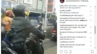 Masih Tidak pakai Helm Saat Naik Motor, Malu Sama Monyet! (Foto: instagram @polantasindonesia)