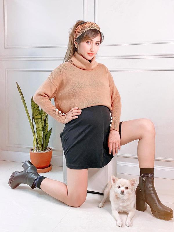 Potret Louise Anastasya Pamer Baby Bump. (Sumber: Instagram.com/louiseans)