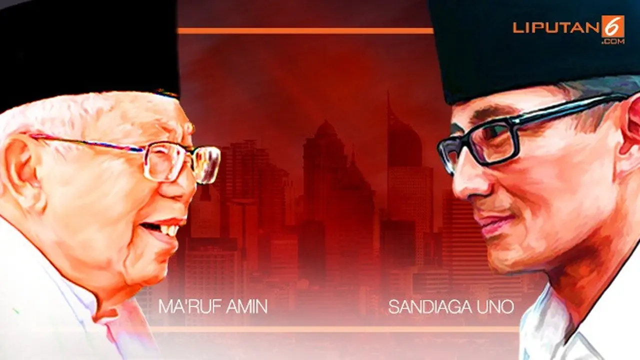 Banner Headline Adu Amunisi Ma'ruf Amin Vs Sandiaga Uno