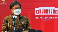 Menteri Kesehatan RI Budi Gunadi Sadikin memberikan keterangan pers mengenai Penanganan Pandemi COVID-19 dan Tindak Lanjut Program Vaksinasi di Kantor Presiden, Jakarta, Jumat (26/3/2021). (Biro Pers Sekretariat Presiden)