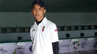 Petembak muda Indonesia di Asian Games 2018, M. Naufal Mahardika. (Bola.com/Riskha Prasetya)