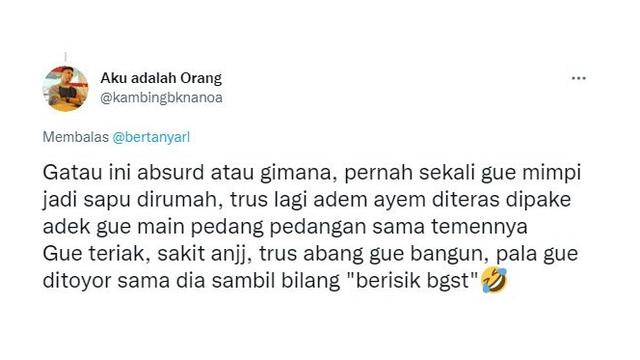 8 Pengalaman Mimpi yang Dialami Netizen Ini Kocak Banget, Enggak Masuk Akal