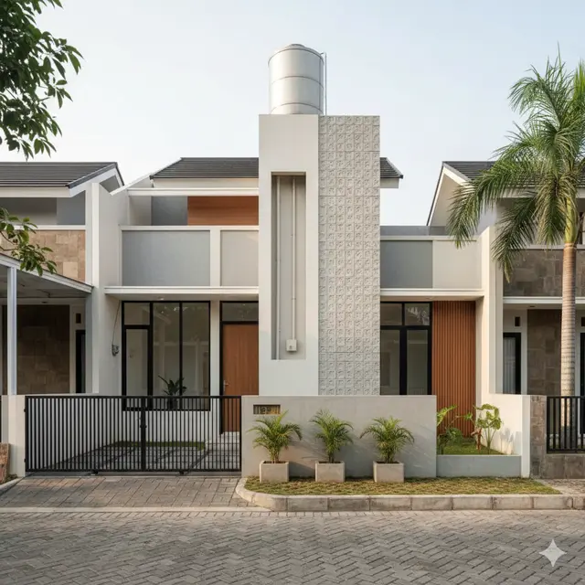 Desain Toren di Depan Rumah Minimalis