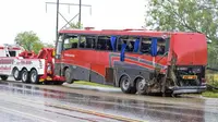 Kecelakaan bus di Texas (nydailynews)