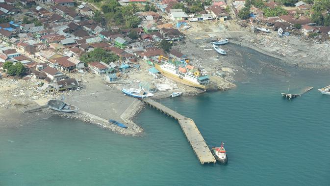 Begini Penampakan Kota Palu Pascagempa dan Tsunami dari Atas (Foto: Kementerian kelautan dan Perikanan)