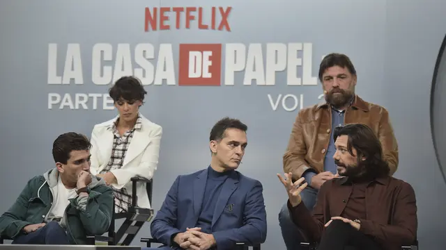 Konferensi Pers Money Heist. (Foto: Netflix)