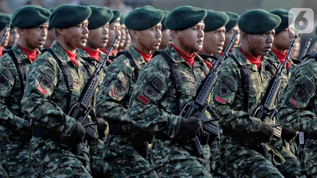 6.806 Prajurit Gabungan Ikuti Parade Upacara HUT ke-74 TNI
