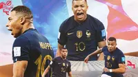Piala Dunia - Ilustrasi Kylian Mbappe di Prancis (Bola.com/Adreanus Titus)