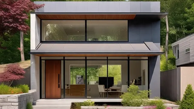 Ilustrasi Model Rumah Ukuran 6x9 dengan Gaya Modern (Sumber Gambar: Meta AI)