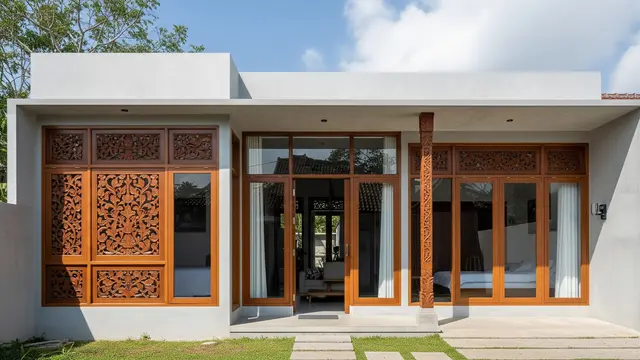 Model Joglo Depan Rumah Minimalis 2025/ Ilustrasi AI