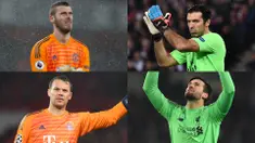 PES 2019 sudah dirilis Agustus tahun lalu. Perubahan statistik pemain tentu menjadi hal yang ditunggu oleh penikmat game Konami tersebut. Terlebih posisi kiper yang menjadi bagian sentral di setiap pertandingan. (Kolase Foto AFP)