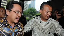 Anggota BPK, Agung Firman Sampurna saat tiba di Gedung KPK untuk mengikuti rapat awal dengan Pimpinan KPK di Jakarta, Jumat (5/2/2016). BPK akan segera memeriksa laporan keuangan KPK. (Liputan6.com/Helmi Afandi)