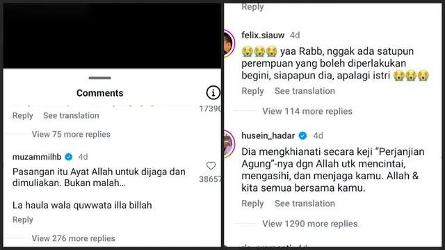 Komentar para pemuka agama