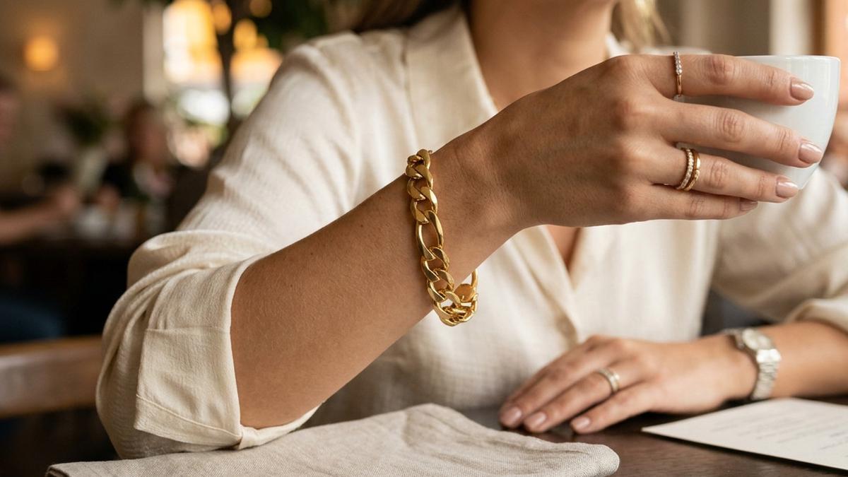7 Model Gelang Emas Rantai Besar untuk Investasi Jangka Panjang, Elegan Dipakai Untung Disimpan