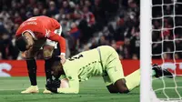 Kiper Omonia Nicosia,&nbsp;Francis Uzoho, bermain gemilang saat berjumpa Manchester United (MU) pada lanjutan Liga Europa 2022/2023 di Old Trafford, Jumat (14/10/2022) dini hari WIB. (Dok. Manchester United)