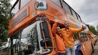 Gerald Vanenburg (kiri), legenda Timnas Belanda kini menjadi asisten pelatih Timnas Indonesia. (AFP)