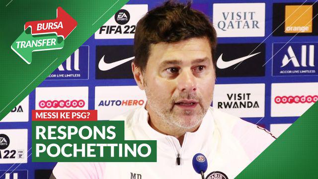 Berita video Bursa Transfer kali ini soal Pelatih PSG, Mauricio Pochettino, memberi respons soal kabar Lionel Messi yang akan bergabung dengan timnya.