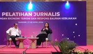 Deputi Direktur Departemen Kebijakan Sistem Pembayaran BI, Elyana K.&nbsp; Widyasari dalam acara Pelatihan Wartawan di Pulau Samosir, Sumatra Utara. (Foto: Sulaeman)