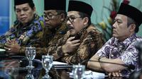 Wakil Ketua Umum MUI Zainut Tauhid Sa'adi saat memberikan penyataan sikap MUI di Jakarta, Kamis (2/2). Pernyataan sikap tersebut terkait tudingan kepada KH Ma'ruf Amin dalam persidangan ke delapan kasus penodaan agama. (Liputan6.com/Faizal Fanani)
