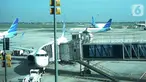 Pesawat Garuda saat di landasan Terminal 3 Bandara Soekarno - Hatta, Tangerang (8/4/2022). Maskapai penerbangan Garuda Indonesia mencatatkan pertumbuhan frekuensi penerbangan yang semakin positif hingga 30% pada akhir Maret 2022 dibandingkan dengan periode awal Maret 2022. (Liputan6.com)