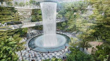 HSBC Rain Vortex di New Jewel Changi Singapura