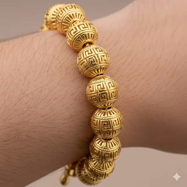 Model Gelang Emas 22 Karat 12 Gram dengan Detail Ukiran. Gemini