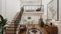 8 Inspirasi Interior Rumah Mezzanine Terbuka dan Lega, Penggunaan Ruang yang Efisien