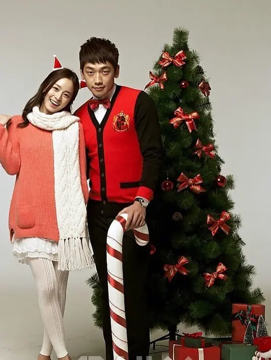 Pasangan Rain dan Kim Tae Hee. (Foto via fanpage Instagram/taeheekim80)