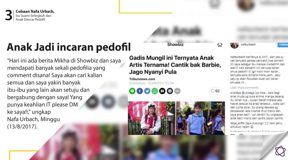 Cobaan Nafa Urbach, Isu Suami Selingkuh dan Anak Diincar Pedofil. (Foto: Instagram/nafaurbach, Desain: Nurman Abdul Hakim/Bintang.com)