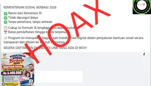 Cek Fakta: Hoaks Link Pendaftaran Bansos Uang Tunai Rp 5,4 Juta