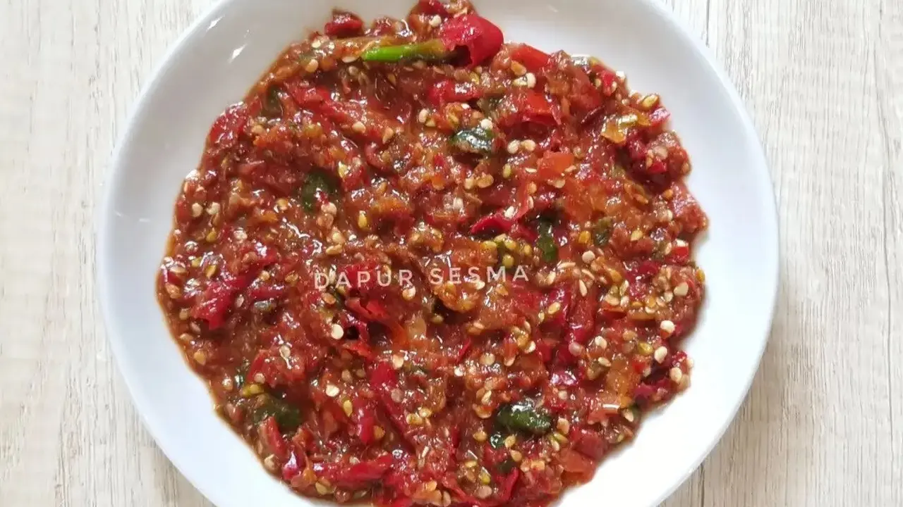 Resep sambal cung kediro khas Palembang. (dok. Cookpad @Dapursesma)