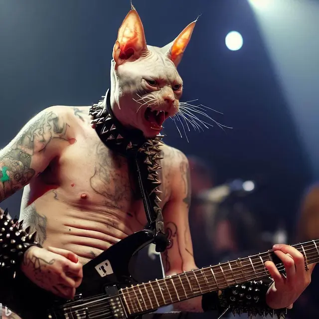 6 Editan Foto Kucing Jadi Musisi Grup Metal Ini Kocak