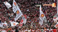 Minggu (23/03/14), ribuan simpatisan Partai Gerindra memadati Stadion GBK Jakarta (Liputan6.com/Helmi Fithriansyah) 
